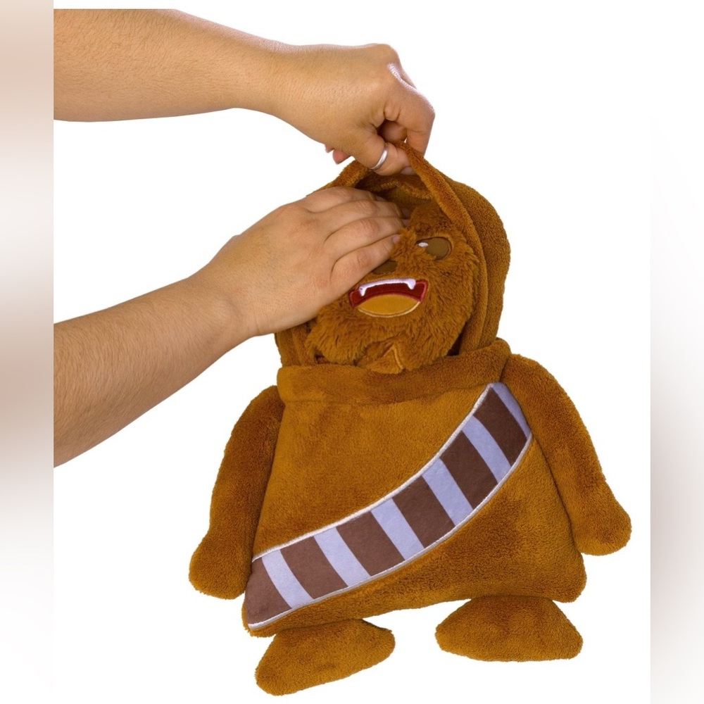 Star Wars Chewbacca Plush Character Toddler Blanket 30” x 40” NWT Brown - Picture 4 of 7